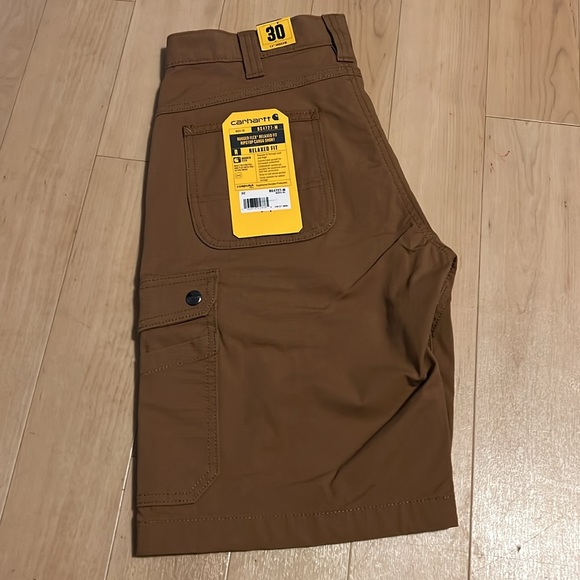 Carhartt Men's Rugged Flex Relaxed Fit Ripstop Cargo Shorts, Brown - Picture 3 of 8